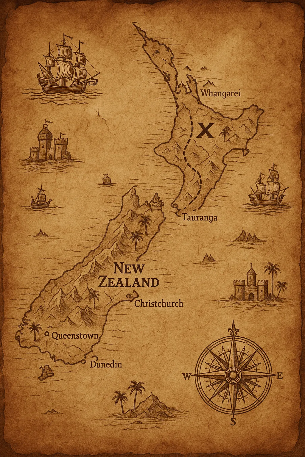 谷歌地图变身古代藏宝图