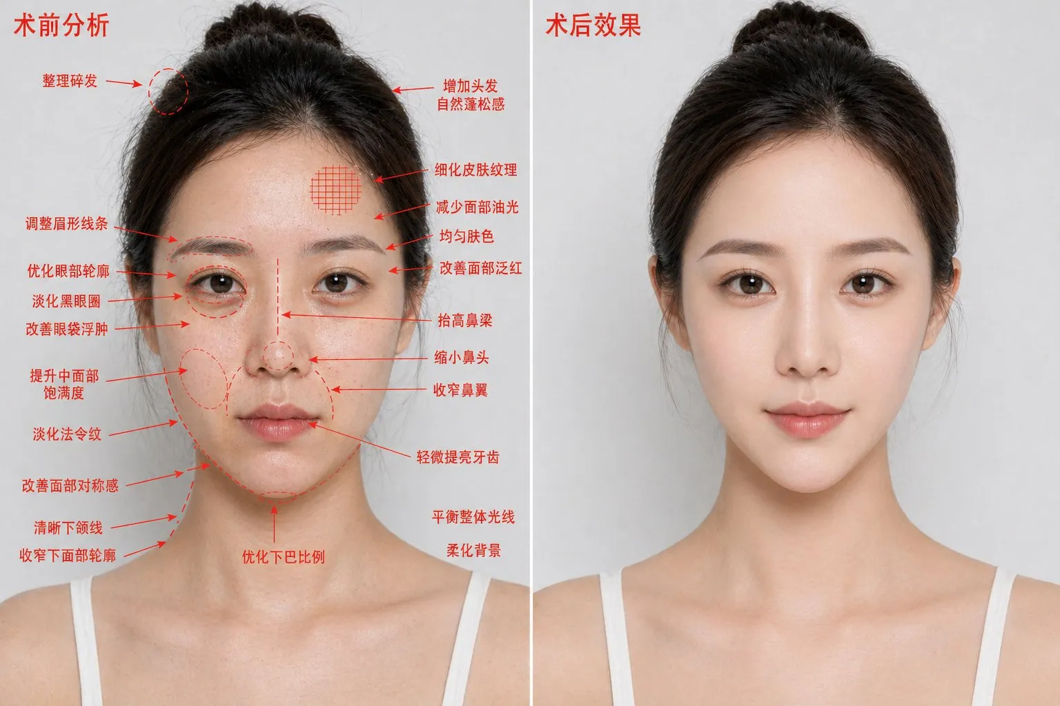 医美微整容前后对比图